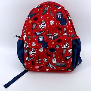 Vineyard Vines Backpack Kids One Size Red Sports Print Collegiate Logo